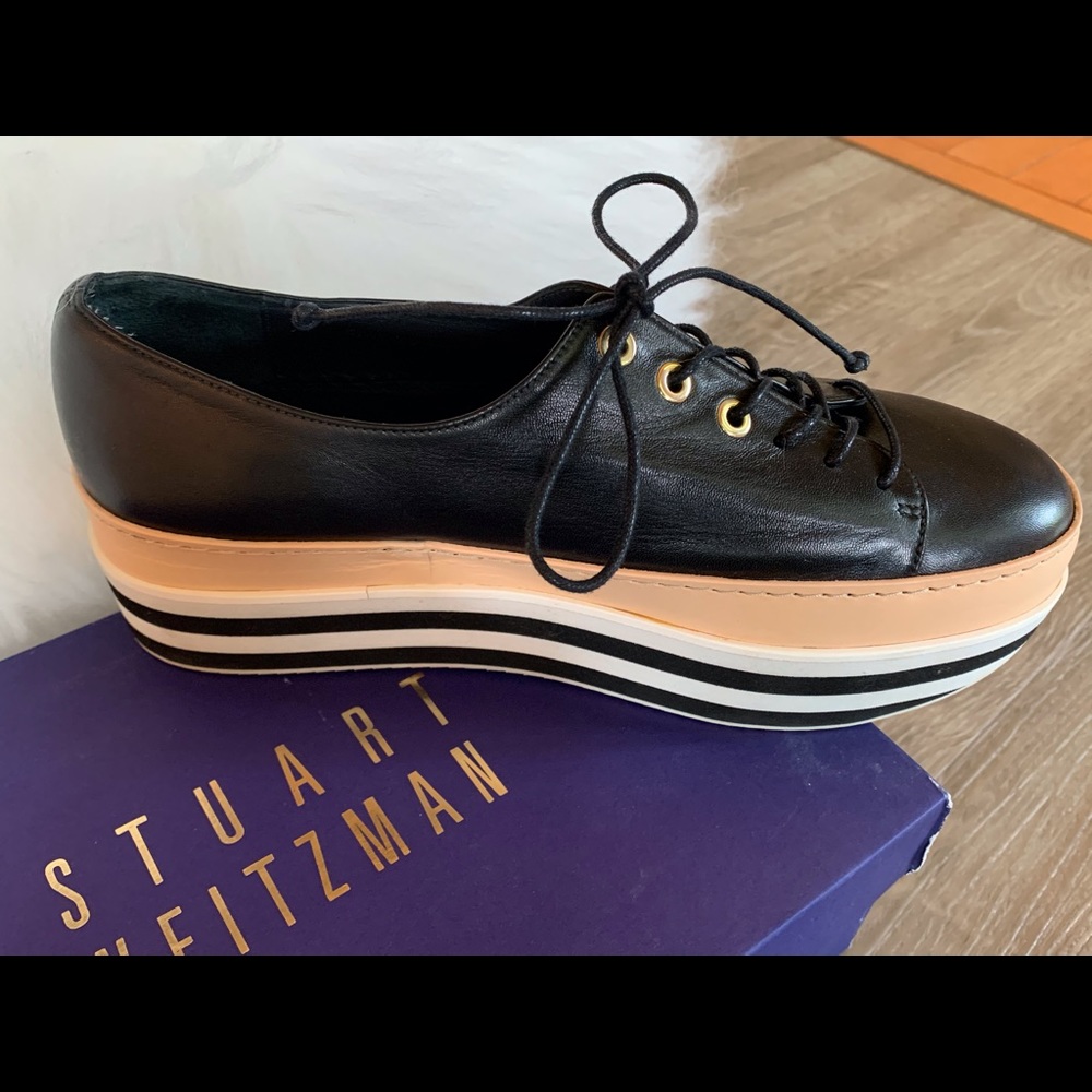 Stuart Weitzman-Activate Strpd Platform Sneakers